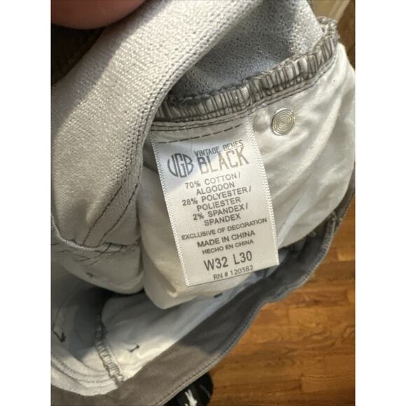 Vintage Genes Black Jeans Gray Mens 32x30 Relaxed Fit - Picture 8 of 8